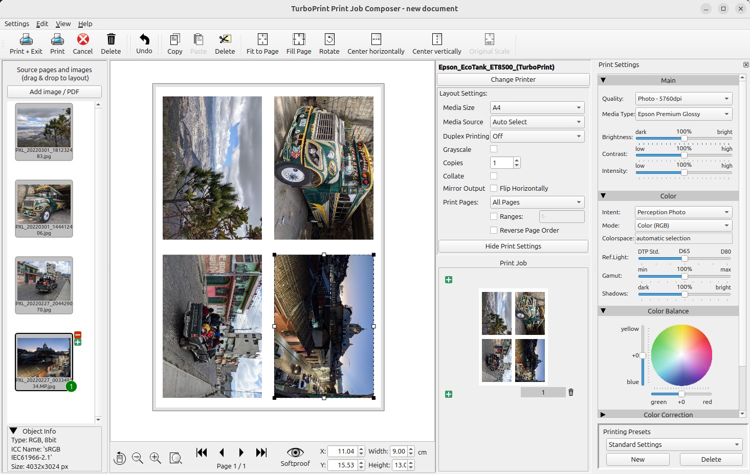 Screenshot TurboPrint Composer